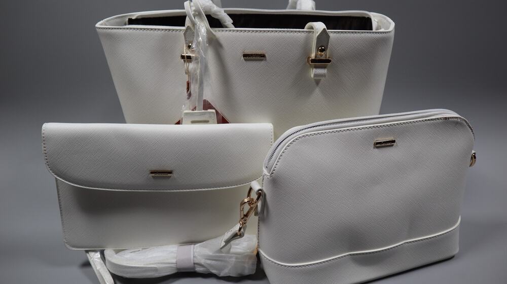 Lovevook Handbag 3-Piece Set with Shoulder Bag and Clutch White New with Tags